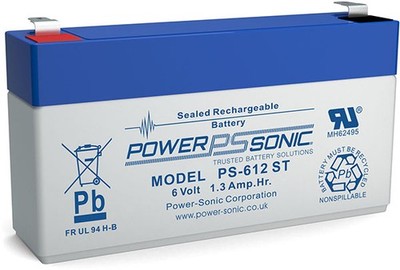 Powersonic PS 612ST 6V 1,3Ah Blei-Vlies Akku AGM VRLA