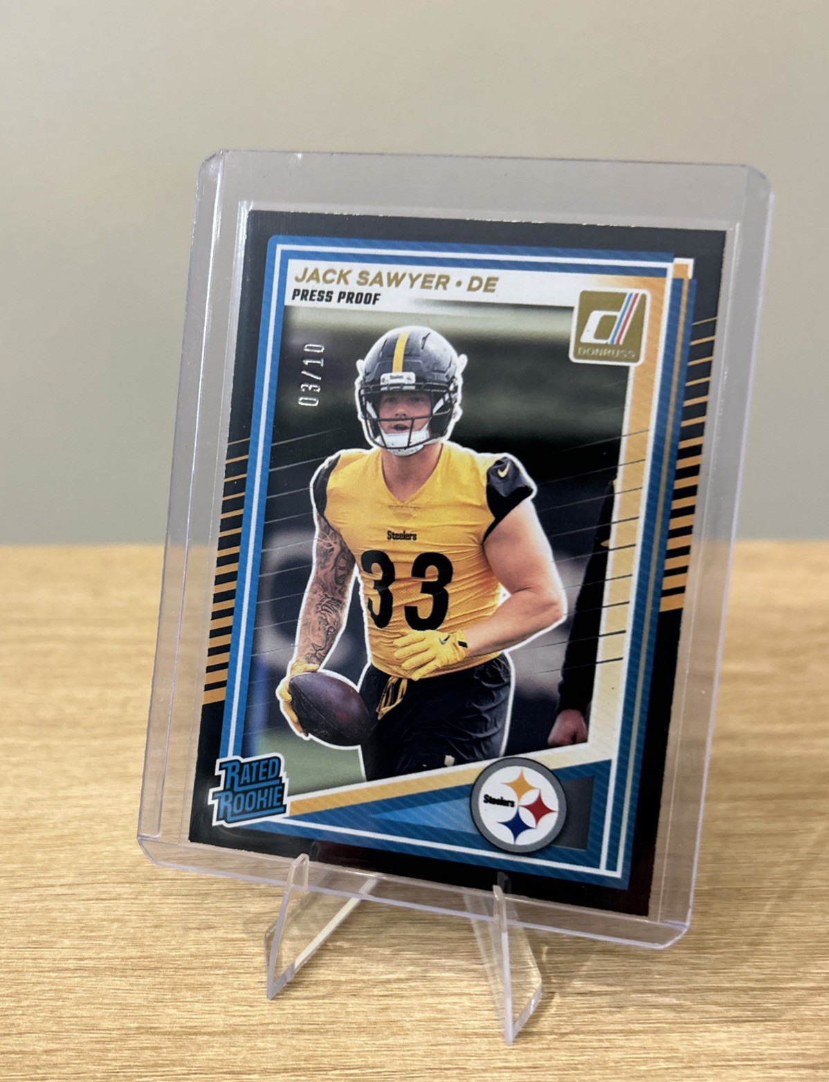 2025 Panini Donruss - Rated Rookie Jack Sawyer #390 Black Press Proof (RC) /10