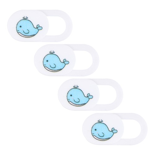 4Pcs Cartoon Whale Pattern Camera Cover Slide Phone Webcam Slider Camera Cover - 第 5/12 張圖片