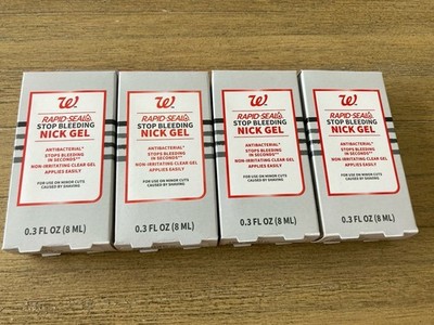 4 Rapid-Seal Stops Bleeding Razor Cuts Nicks Healing Gel 0.3 OZ Each