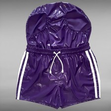 Shorts mit slip aus Glanznylon -  - Violett m...