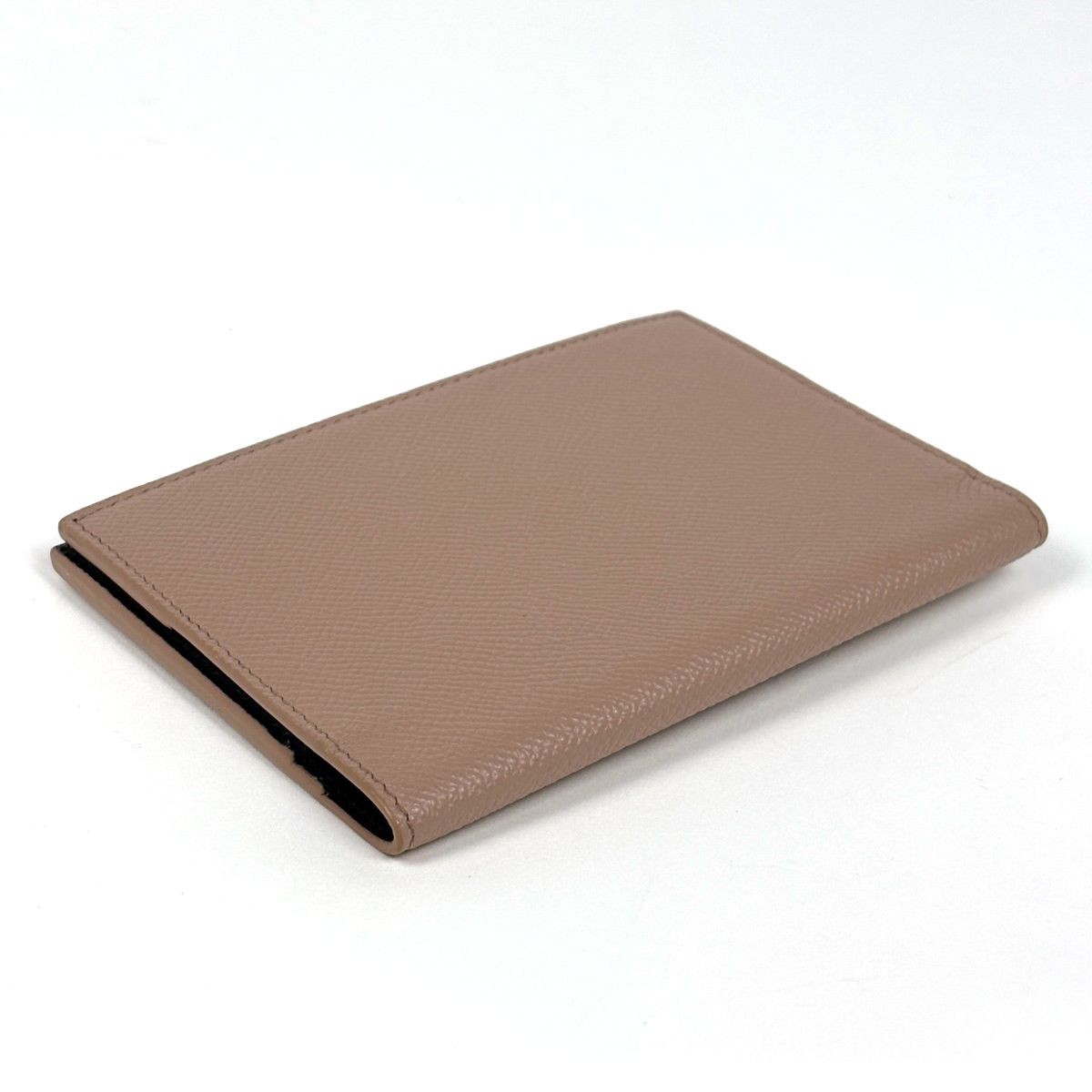 Balenciaga Logo Passport Case Bifold Card Holder Leather Beige thumbnail 2