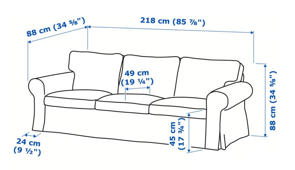 IKEA EKTORP 3er-Sofa – Sehr gepflegt, top Zustand - Bild 2 von 4