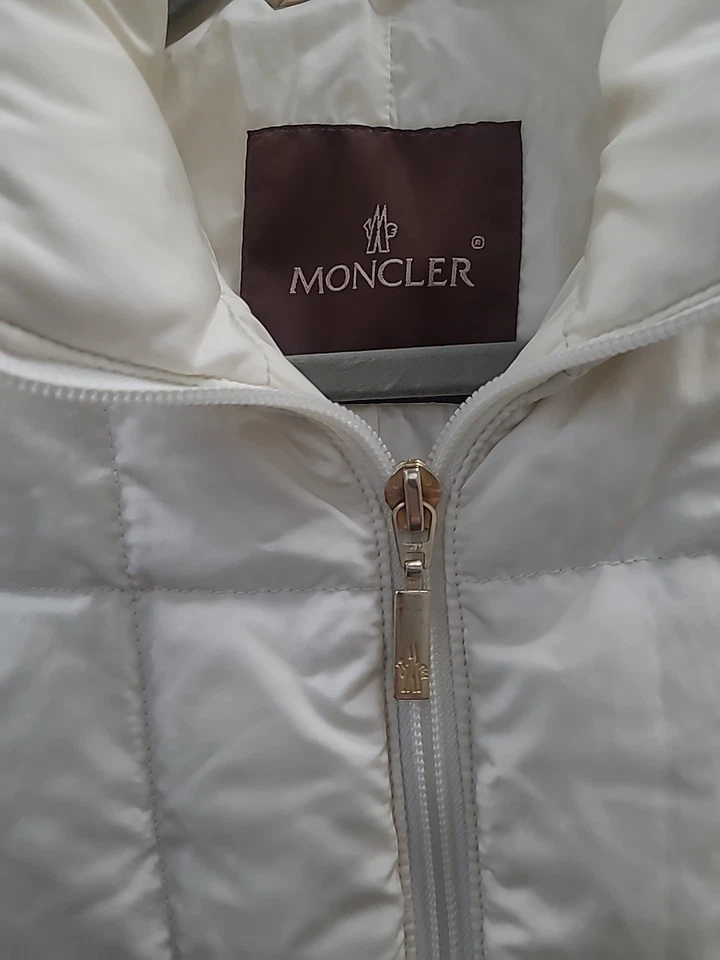 Abrigo largo acolchado Moncler para mujer - crema talla 1 Foto 2 de 4