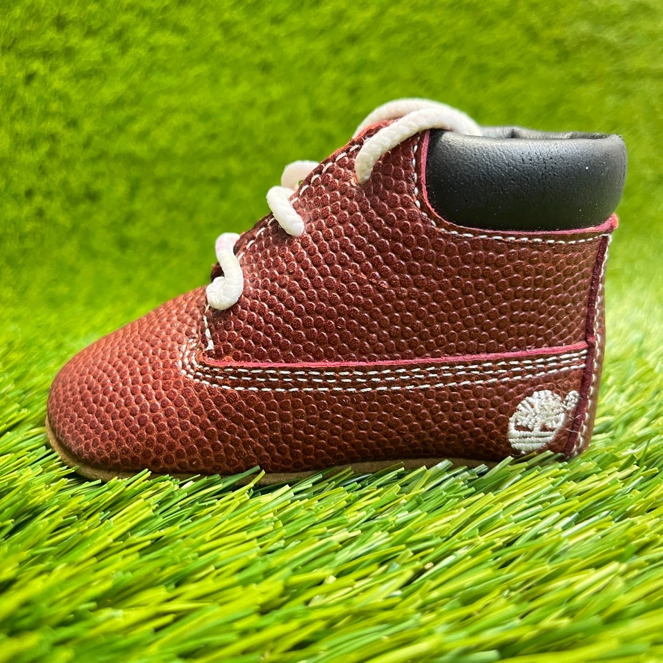 Timberland младенца кроватки ребенка ясельного возраста размер 2 М красный черный Athletic шнурует вверх обувь ботинки - Изображение 3 из 4