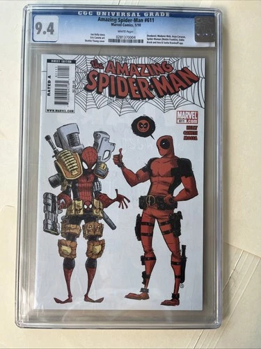 CGC 9.4 Skottie Young DEADPOOL VARIANT AMAZING SPIDER-MAN #611 MARVEL Jan 2010