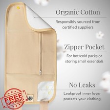 Reusable Castor Oil Pack Wrap Organic Cotton Flannel 6 Pcs Stomach Neck