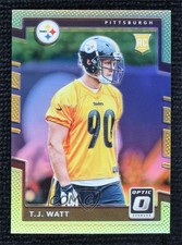 2017 Donruss Optic Rookies Lime Green Prizm TJ Watt #122 0w4w