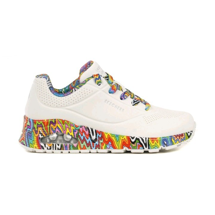 SKECHERS x JGoldcrown Lace Up Low Top Athletic Sneaker White Multicolor