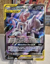 Mewtwo & Mew GX SM191 TAG TEAM GX Promo Holo Carta Pokemon Inglese TCG Near Mint