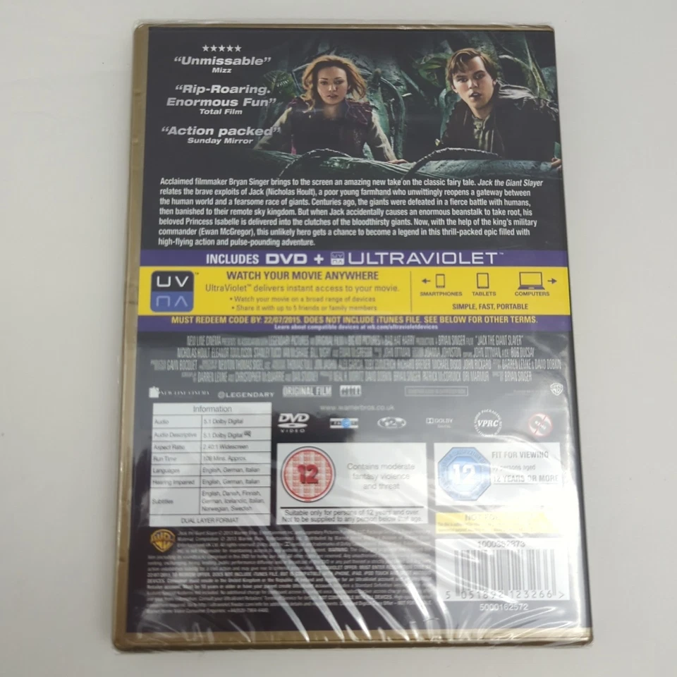 Jack The Giant Slayer DVD Tucci Tomlinson Hoult Mcgregor - Image 2 of 4