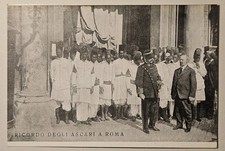 CARTOLINA MILITARE - ROMA, COLONIALISMO, RICORDO DEGLI ASCARI A ROMA
