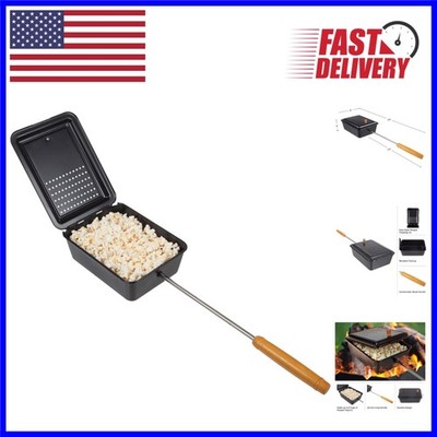 Campfire Popcorn Popper - 3.5qt Nonstick Maker with 16'' Handle for Outdoor Fun