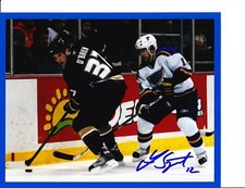ST. LOUIS BLUES LEE STEMPNIAK SIGNED 8X10