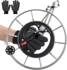 Metal Stainless Steel Kite Reel with Brake, 11.2" Dia, Safety Lock  Bearing Lin