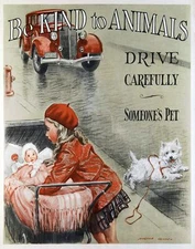 Decoration Poster.Home room art.Interior design.B kind to animals.Pet drive.7324