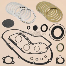 Clutch Steel Friction Plate Kit & Cover Gasket for Harley Sportster 1200 1991-03