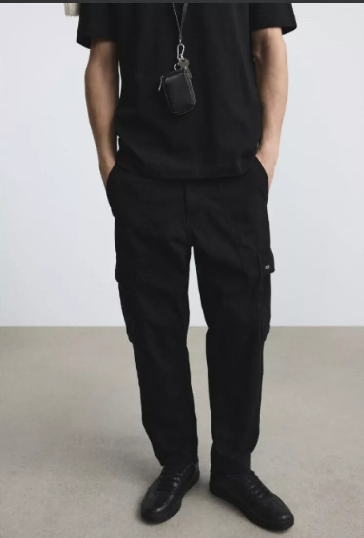 NEW ZARA MAN BLACK CHINo trousers PANTS Trousers Size USA 36 #2069 445 |  eBay