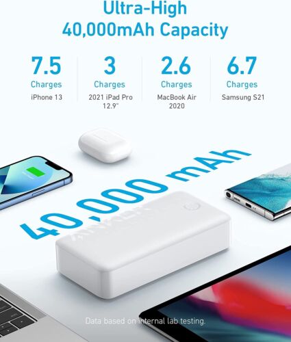 Anker Portable Charger, Power Bank (PowerCore 40K), 40,000mAh 30W Battery Pack w - Picture 2 of 6