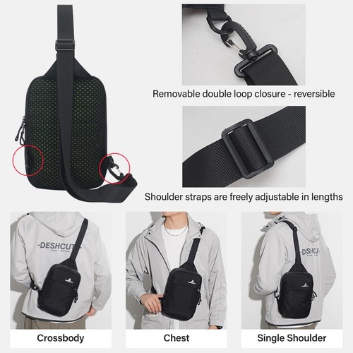 Trendy Small Sling Bag Waterproof Crossbody Chest Bag for Men & Women - Picture 2 of 7