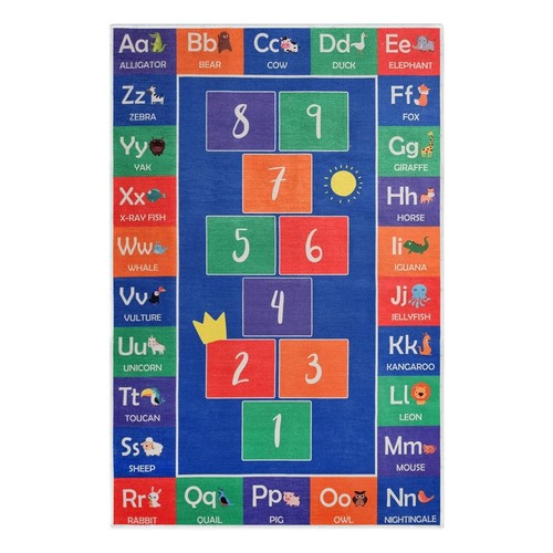 Low Pile Kids Rug for Playroom - Ultra-Thin Non-Slip Kids Area Rug - Washable - 第 11/115 張圖片