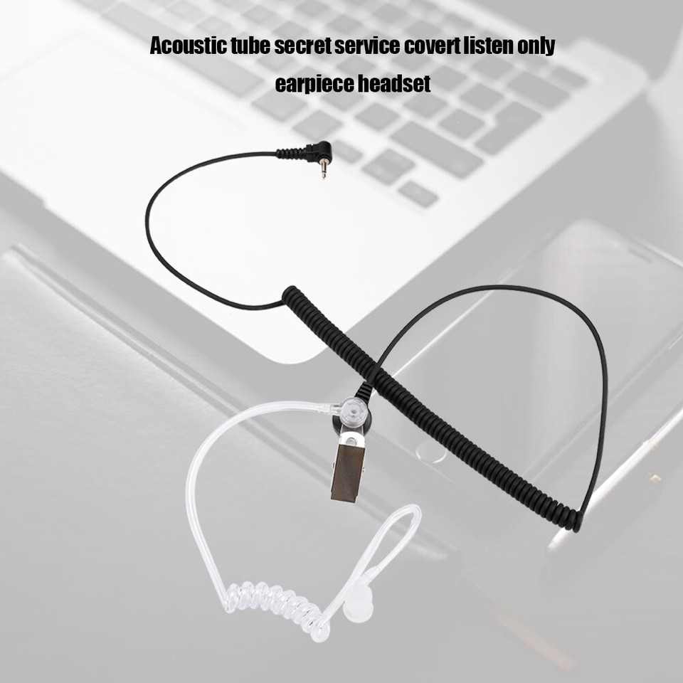2.5mm Earphone Cable Radio Earpiece Headset Line Listen Only Air Tube