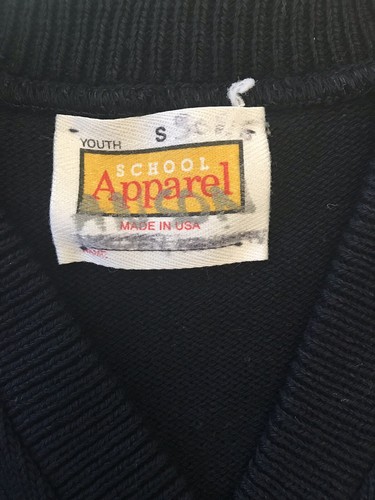 School Apparel Boys Girls Kids Uniform Sweater Sz Small S Navy Blue Long Sleeve - Picture 6 of 6