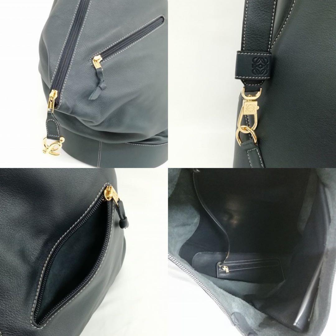 【美品】LOEWE ANTON BACKPACK ネイビー Loewe Black Medium Anton Backpack ○ Labellov ○ Buy and