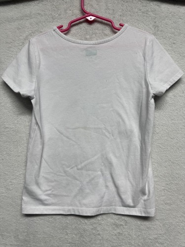 Girls “Be Kind” T-Shirt White Short Sleeve Glitter Heart Butterflies Size 8 - Picture 2 of 6