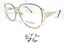 Vtg 80s EXCLUSIVE 9001 Eyeglass Frame 18KGP Tortoise/Silver Col.96 LTL-76 