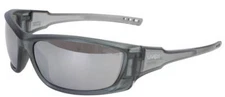Uvex A1500 Safety Glasses with Matte Gray Frame and Silver Mirror Lenses