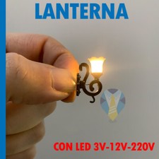 LANTERNA A MURO PER PRESEPI PRESEPE DIORAMA MODELLISMO CON MICROLAMPADA LED