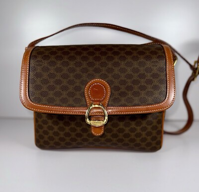 Authentic Vintage Celine Macadam Crossbody Bag