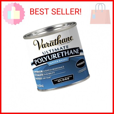 Varathane 200061H Water-Based Ultimate Polyurethane, Half Pint, Gloss Finish