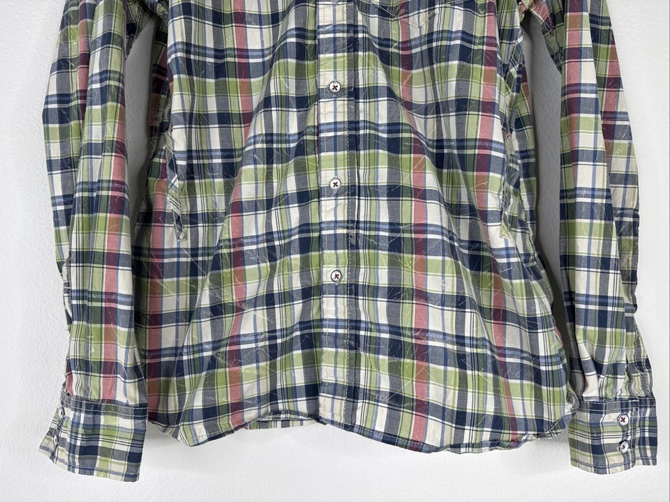 Camisa Rock Revival Abotonada Para Hombre Talla L Cuadros Manga Larga Bordada Foto 3 de 4