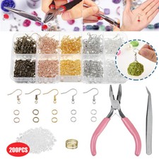 Earring Jewelry Making Kit Beading Repair Tools Craft Supplies DIY Starter Set
