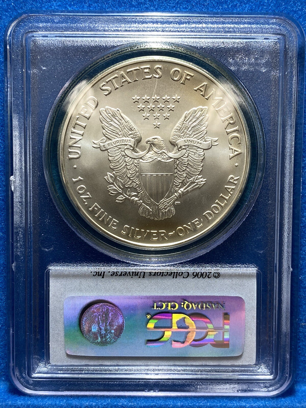 2006 American Silver Eagle S1 PCGS MS69, virtual perfection at No