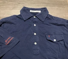 Criquet Polo Shirt Mens Small Blue Golf Organic Cotton Short Sleeve Logo