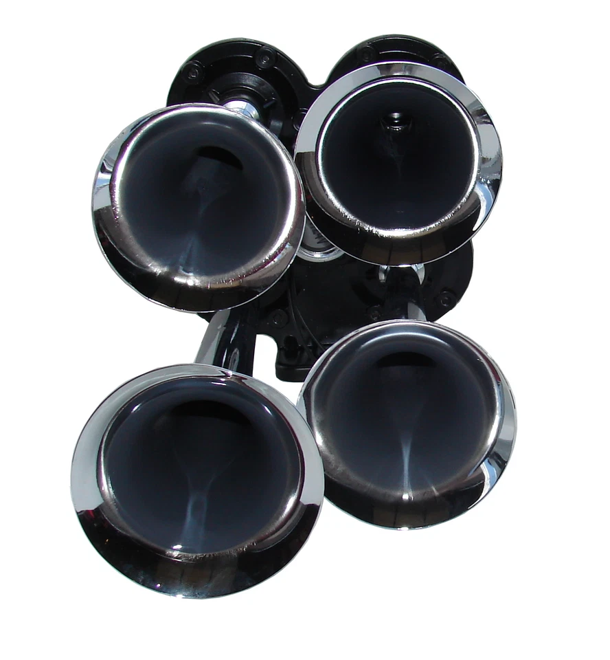 Loud Quad Trumpet Truck Train Air Horn Kit VIAIR 275c 120psi EZ Install System Foto 4 de 4