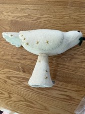 Pottery Barn Christmas Felt White Dove Tree Topper New Christmas Tree Holiday