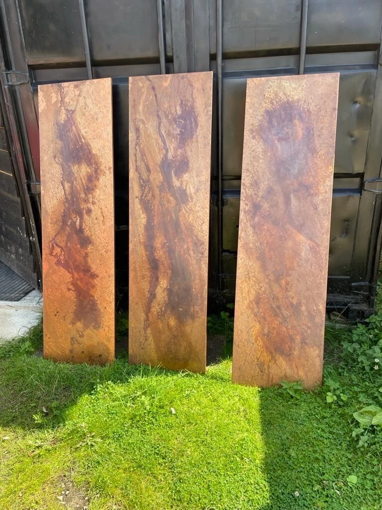 400mm wide distressed etched solid copper vertical designer radiator | eBay