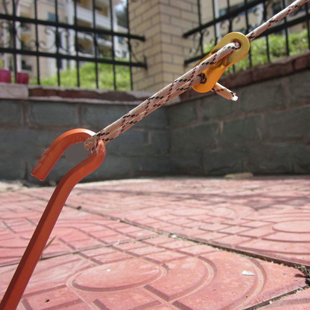 10pcs Tent Guy Line Knot Tensioner Fastener Double Holse Rope Buckles