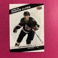 🐶 2022-23 Upper Deck Series 1 Rookie Class #RC-3 Nathan Smith Arizona Coyotes