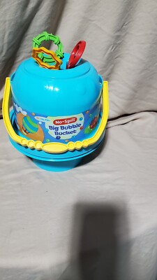 Play Day No -Spill Big Bubble Bucket With 3 Wands Excellent Condtion!