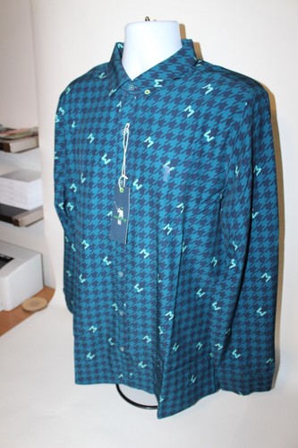 NUEVO CON ETIQUETAS $95 Camisa William "Bill" Murray Golf Pata de Gallo Manga Larga Botón: Talla L - Imagen 4 de 10