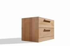 Nachtkommode Cortina 61 x 45 x 41 cm Buche Nuss gebeizt lackiert 2 Schubladen