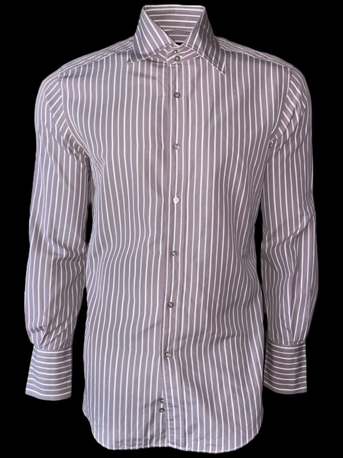 Chemise homme GUCCI luxe créateur rayée slim italy violet taille M