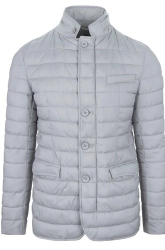 Herno Men's Quilted Goose Down Puffer Jacket with Removable Bib