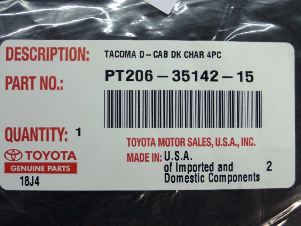 Toyota Tacoma 2012 - 2014 Double Cab Carpet Floor Mats Genuine OEM OE — 第 3/3 张图片