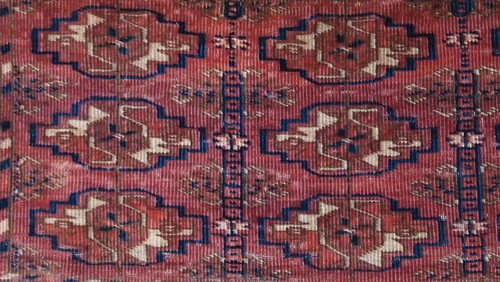 Handmade antique Turkmen Tekke Torba rug 1' x 2' (30cm x 63cm) 1860s - 1B602 - Picture 6 of 6